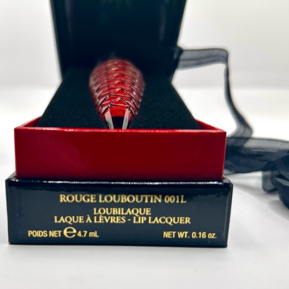 Christian Louboutin Loubilaque Lip Lacquer Rouge Louboutin 001L Full Size NIB - Picture 3 of 5